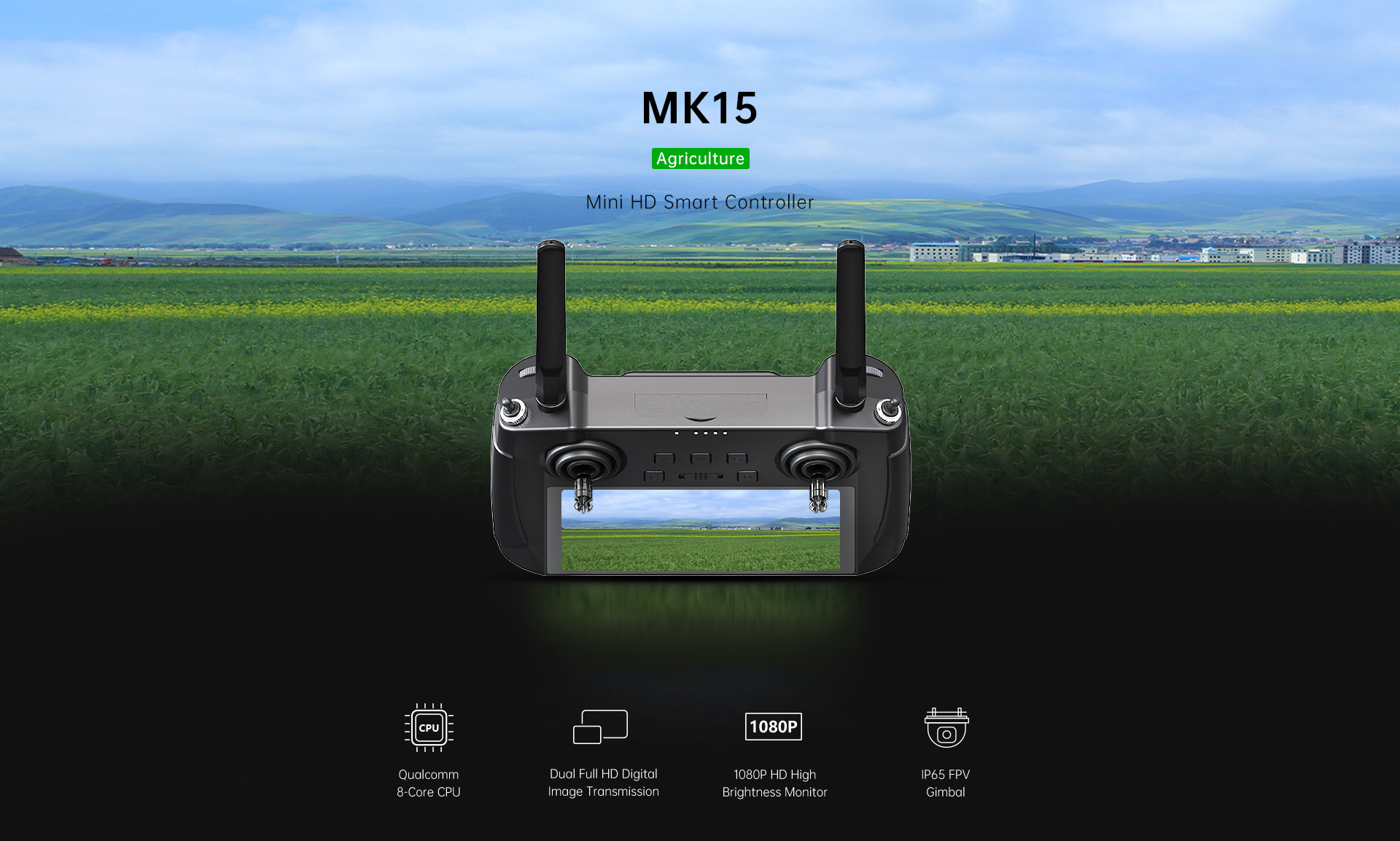 Подробности интеллектуального контроллера MK15 Agriculturedrone Mini HD 01